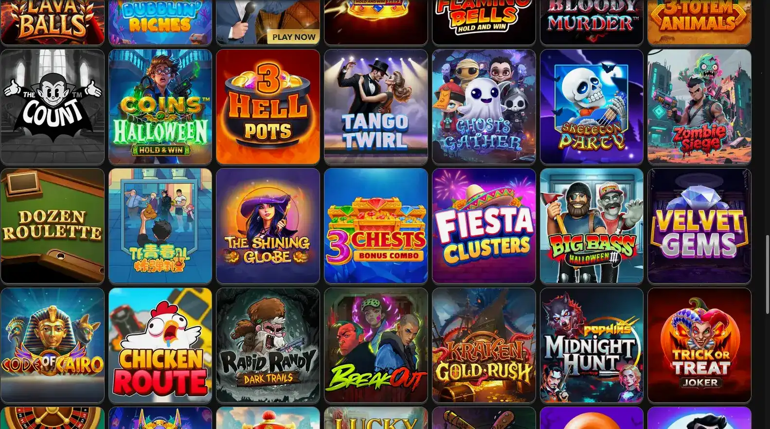 Интерфейс игрового зала Лекс казино на компьютере